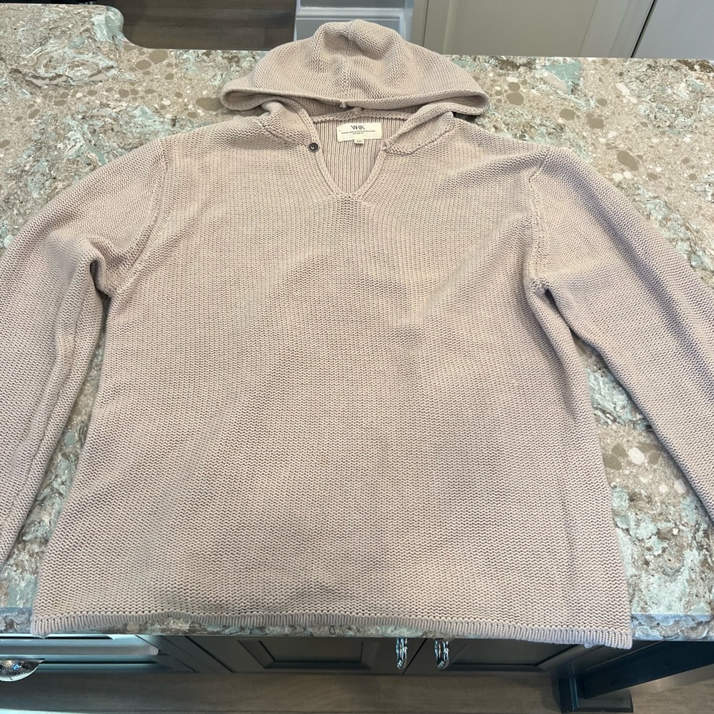 Men’s XXL WRK Brand Eggshell/Off White Hooded Sweater